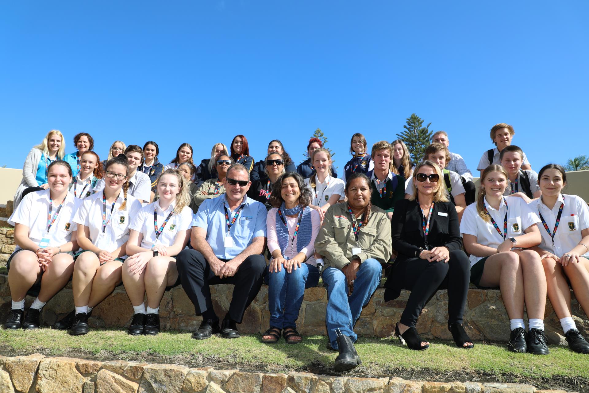 Event industry sponsors John Gooch from Shine Aviation and Pia Boschetti from Latitude Gallery made it possible for Tourism students from Geraldton Senior College, Central West Tafe and Nagle Catholic College to attend the event